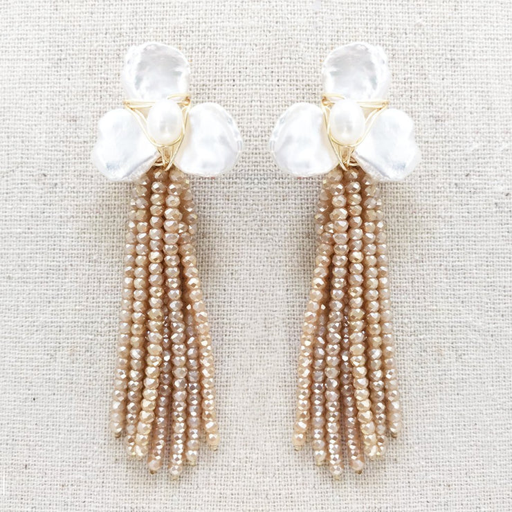Gardenia Tassel Earrings