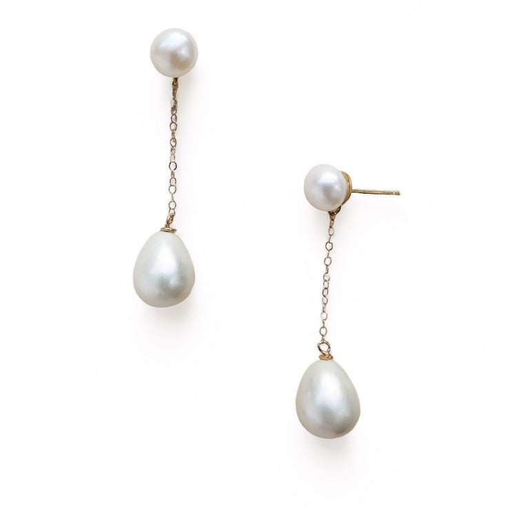 Pearl and Teardrop Swing Earrings
