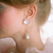 kate and mari crystal drop earrings, lightweight acetate earrings