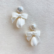 Pearl and Bow Earrings