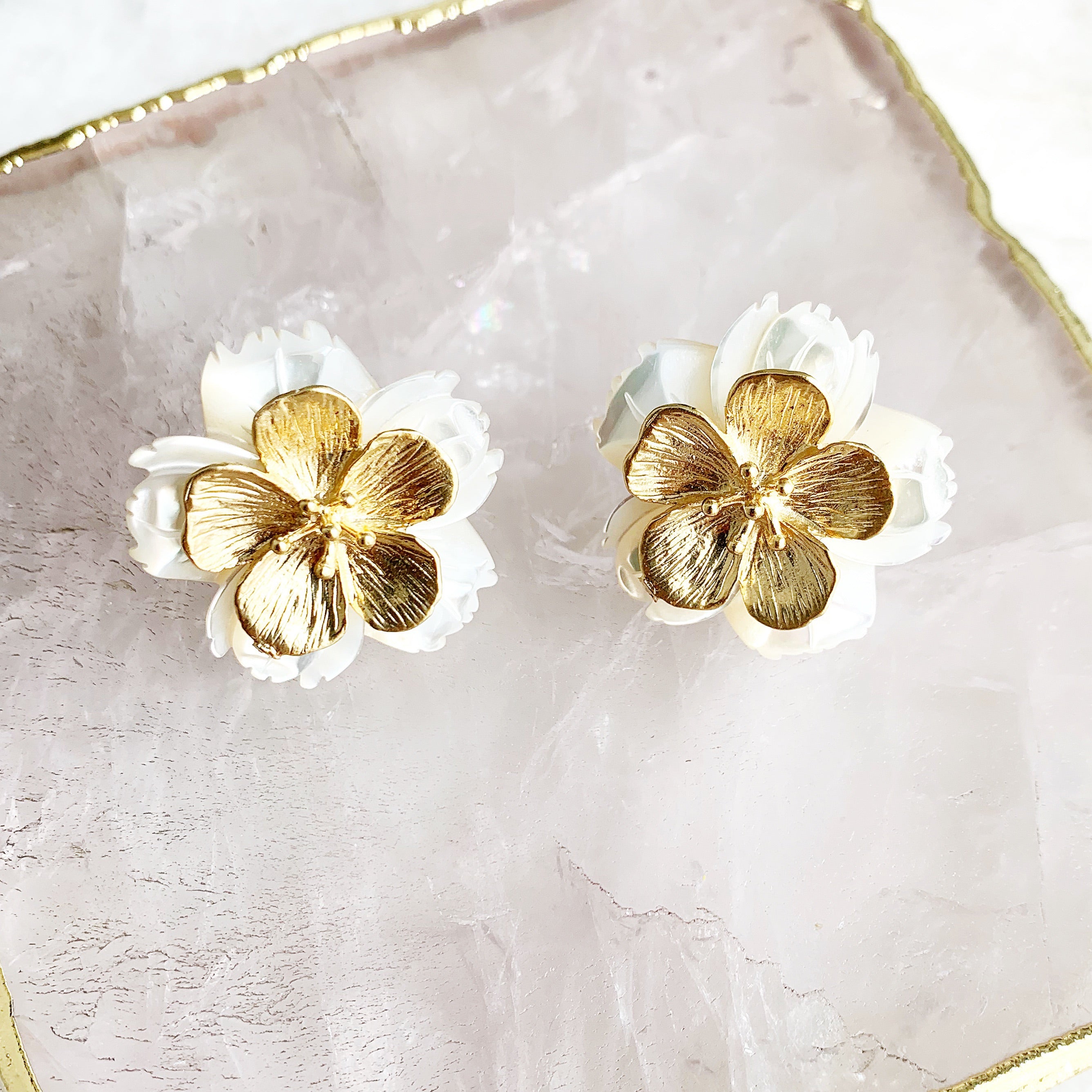 Five Point Flower Studs – Kate and Mari Jewelry