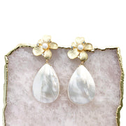 Large Anne Earrings with Center Pearls